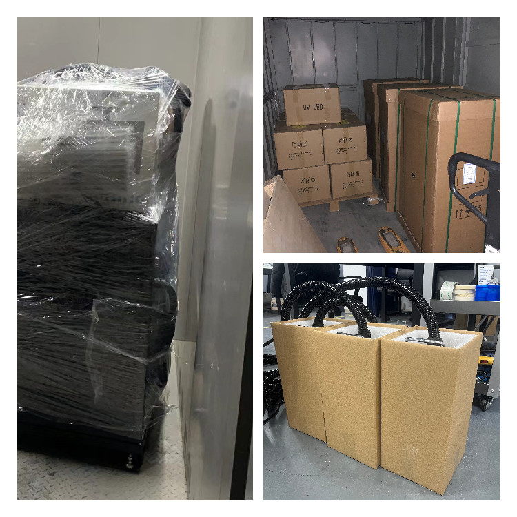 UV彩色噴碼機(jī)發(fā)貨現(xiàn)場(chǎng)，生產(chǎn)部門加班加點(diǎn)保貨期